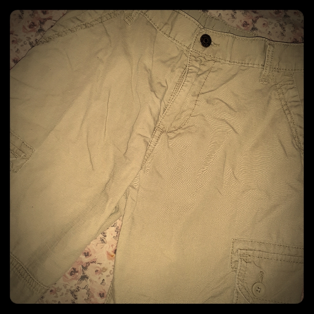Boys khaki cargo shorts